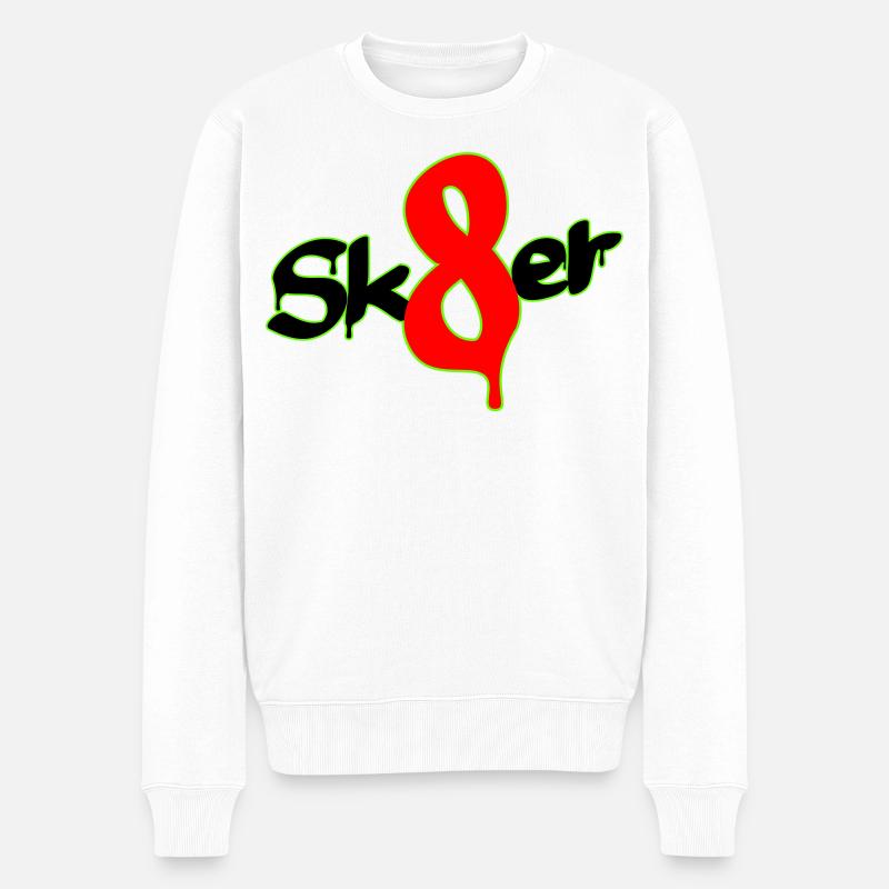 Sk8er - Männer Premium Bio Pullover - Weiß