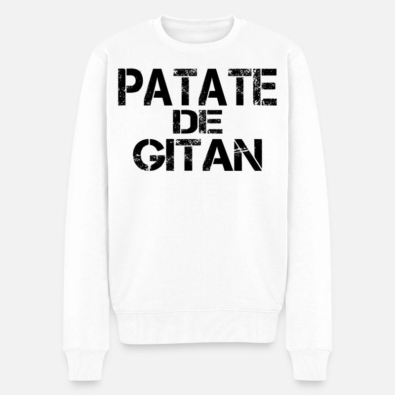 Patate de GITAN - Pull Premium bio Homme - blanc