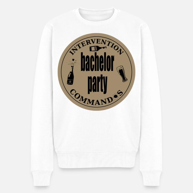 bachelor party - Pull Premium bio Homme - blanc
