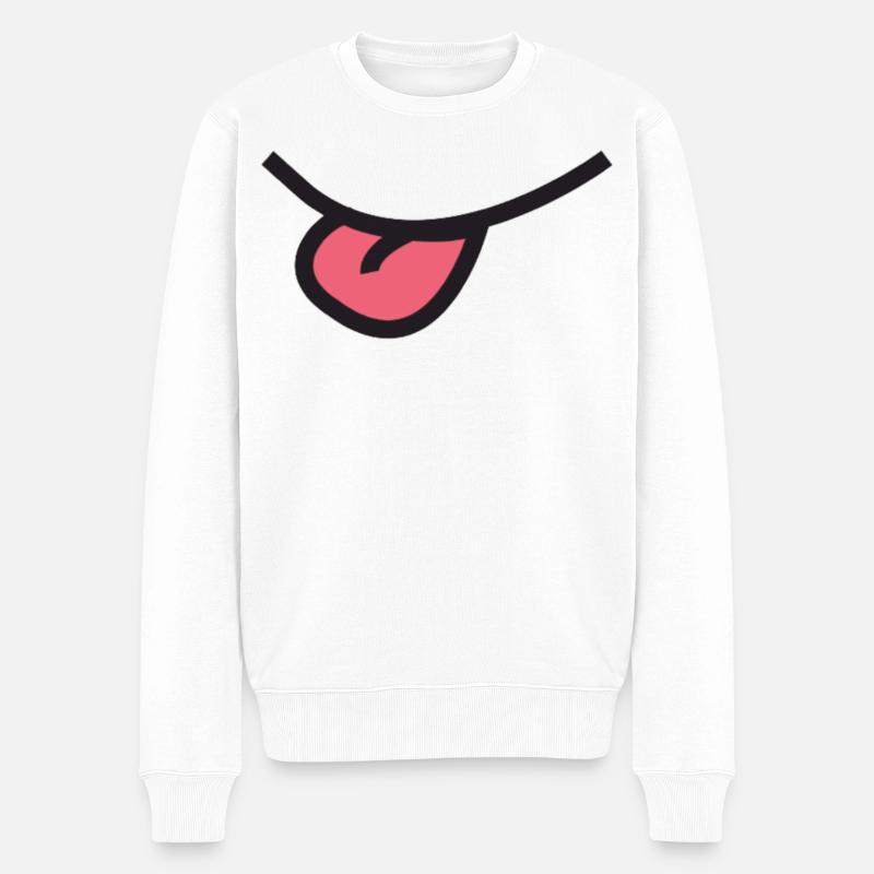 Tire pas ta langue !! - Pull Premium bio Homme - blanc