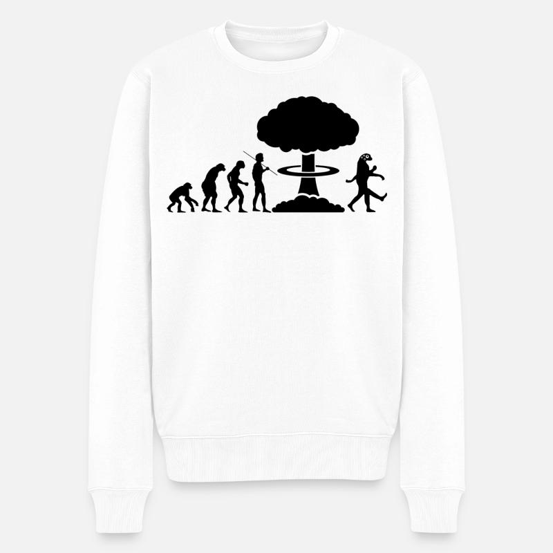Radioaktive Entwicklung - Männer Premium Bio Pullover - Weiß