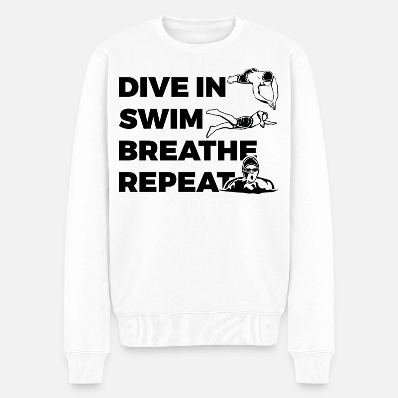 Routine de natation - Pull Premium bio Homme - blanc