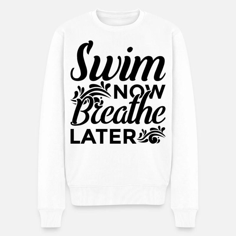 Natation de motivation - Pull Premium bio Homme - blanc