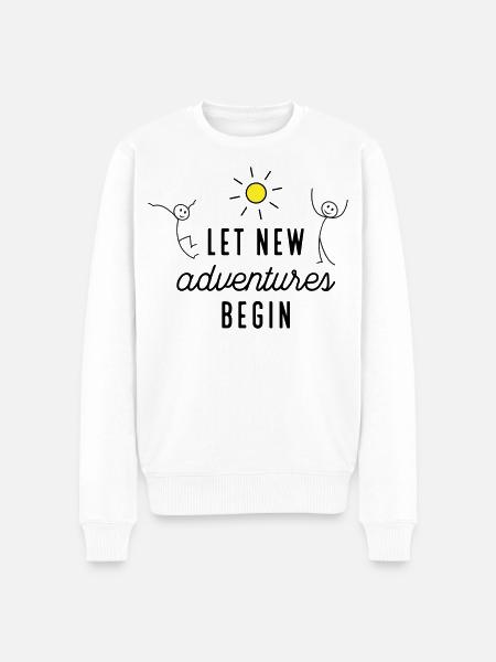 Adventure or new beginning - Men's Premium Organic Jumper - white
