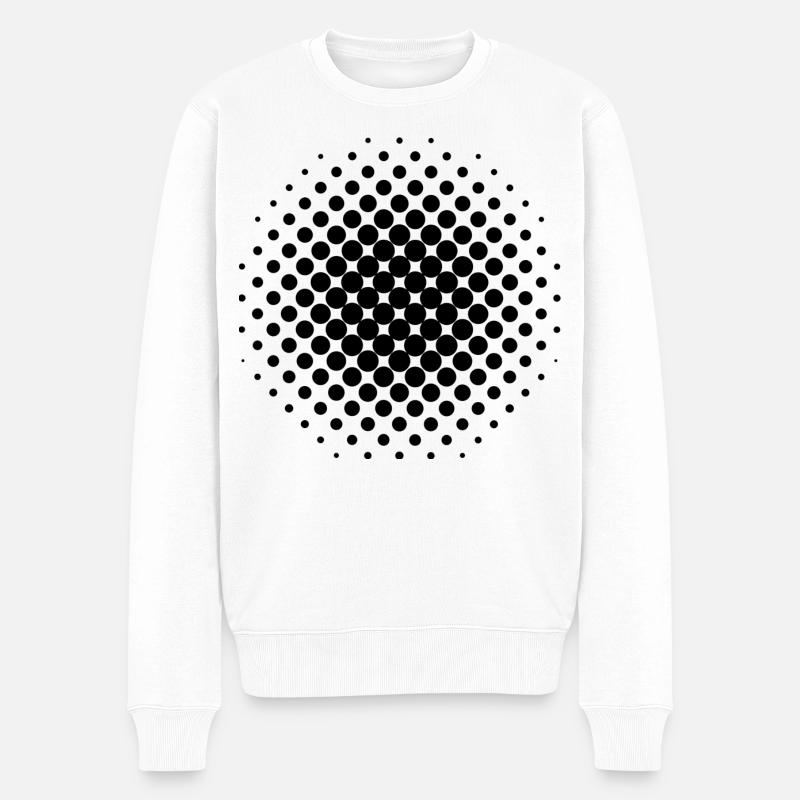 Black Dots - Männer Premium Bio Pullover - Weiß