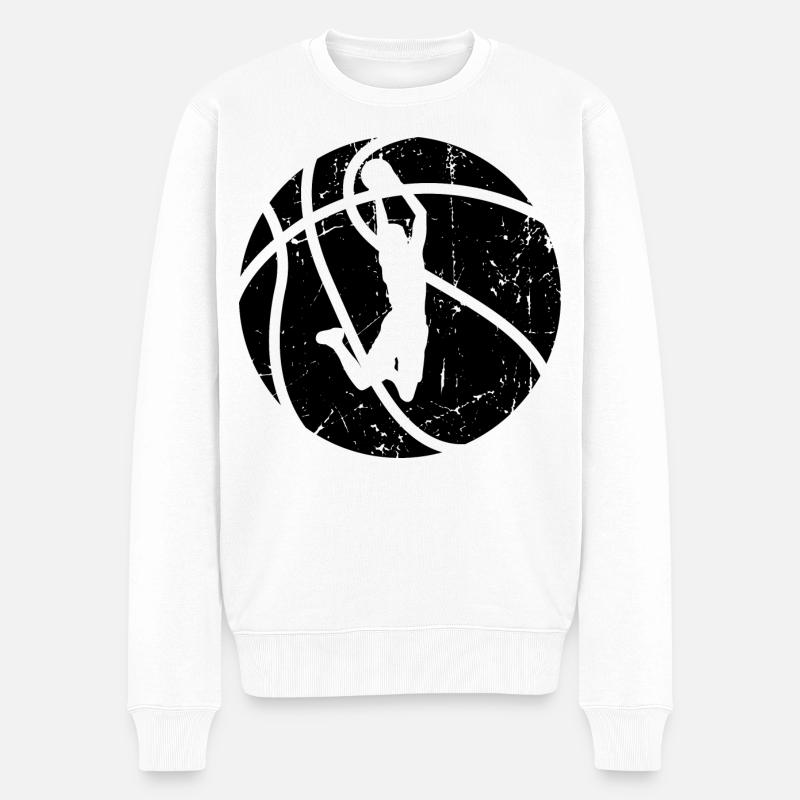 Basketballer - Männer Premium Bio Pullover - Weiß