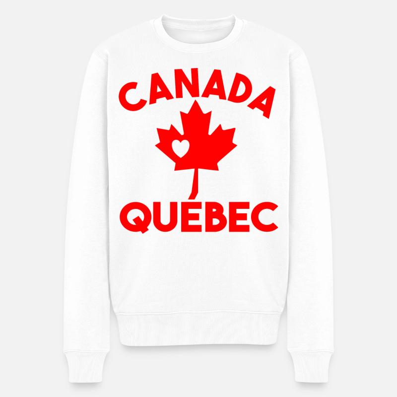 Kanada Québec - Männer Premium Bio Pullover - Weiß