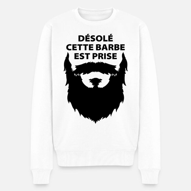Désolé cette barbe est prise - Pull Premium bio Homme - blanc