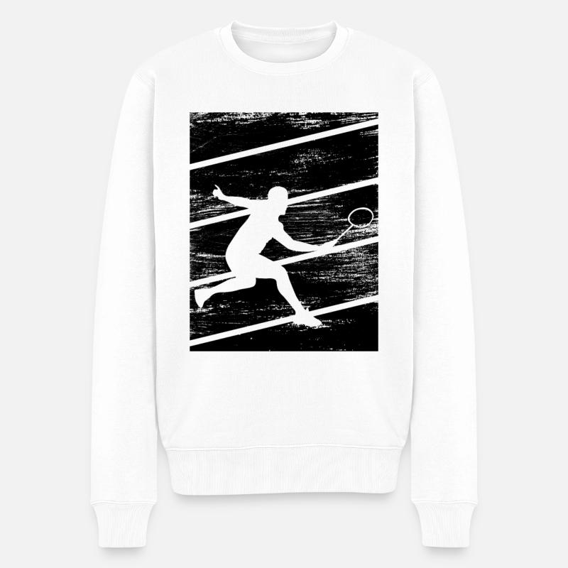 Joueurs de badminton - Pull Premium bio Homme - blanc