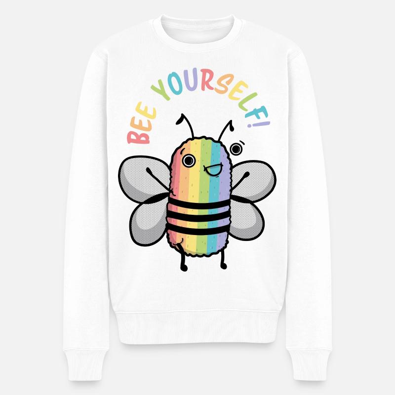 Restez à vous! Abeille * - Pull Premium bio Homme - blanc