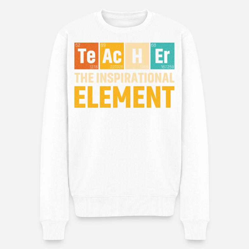 Enseignant L’élément d’inspiration Enseignant - Pull Premium bio Homme - blanc