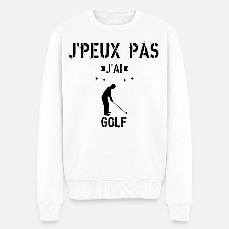 J Peux Pas J ai Golf - Pull Premium bio Homme - blanc