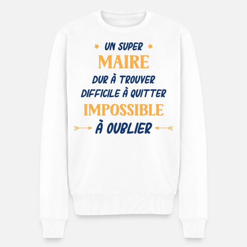Un super Maire - Pull Premium bio Homme - blanc