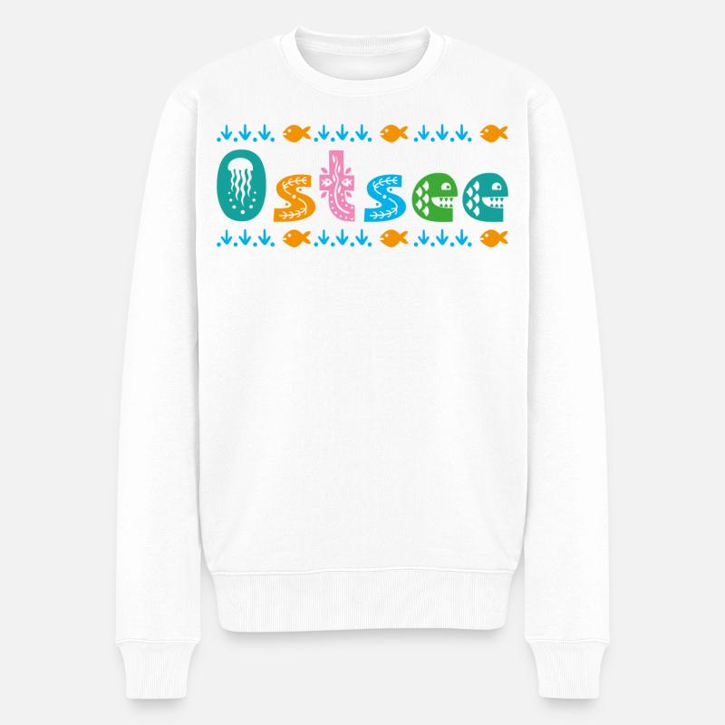 Ostsee - Männer Premium Bio Pullover - Weiß