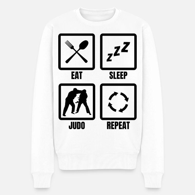 Judoka Routine - Pull Premium bio Homme - blanc