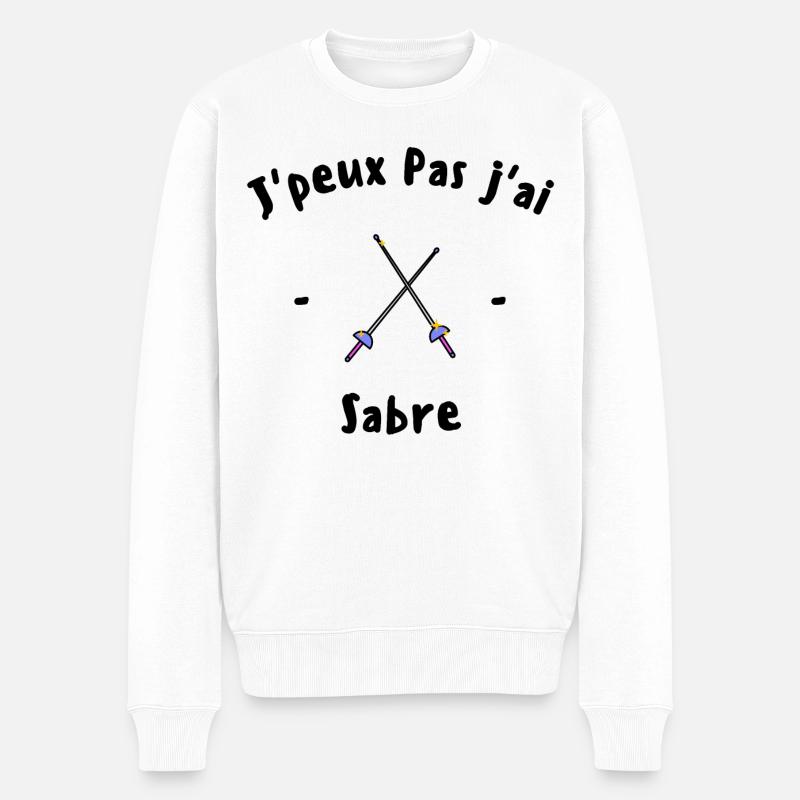 J peux pas j ai Sabre - Pull Premium bio Homme - blanc
