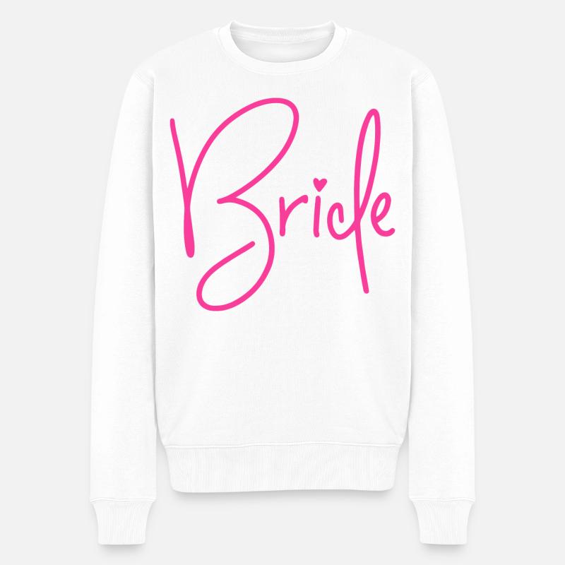 Bride - Braut - Junggesellinnenabschied - JGA 2026 - Männer Premium Bio Pullover - Weiß