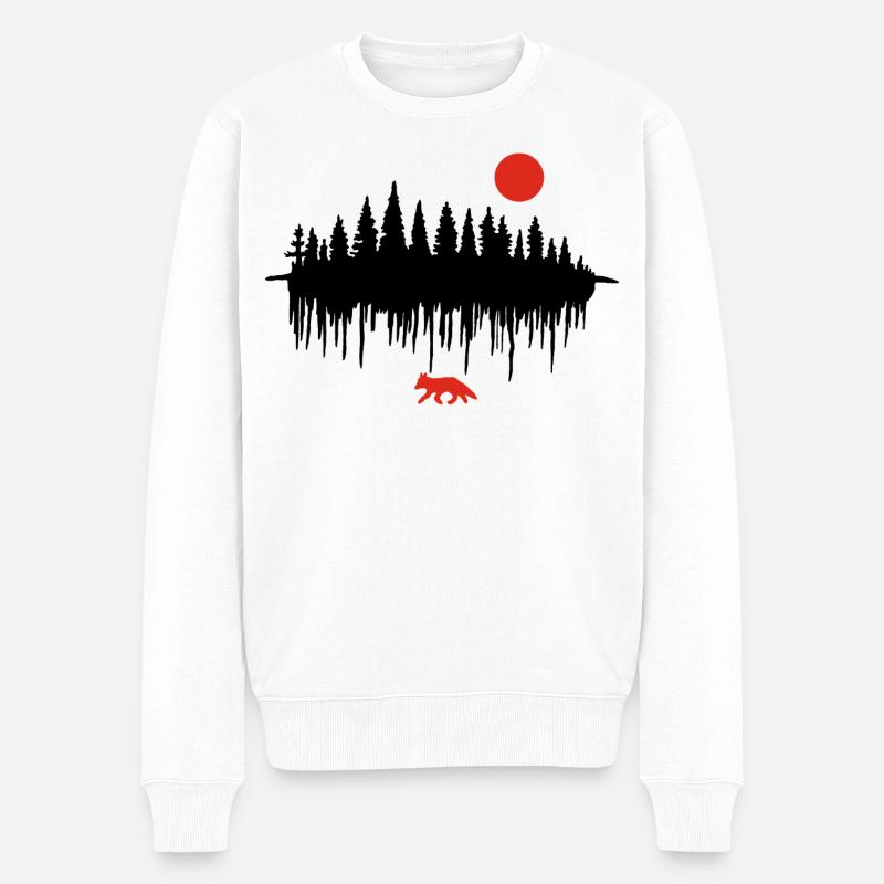 L'appel de la forêt (noir) - Pull Premium bio Homme - blanc