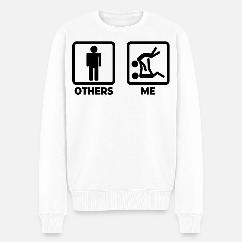 Combattant de judo - Pull Premium bio Homme - blanc