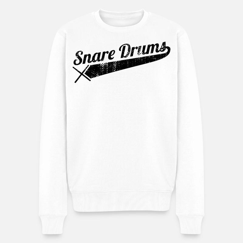 Kleine Trommel - Männer Premium Bio Pullover - Weiß