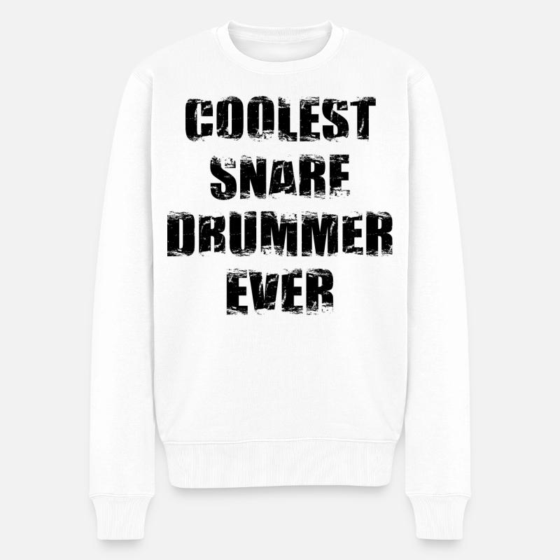 Schnarrtrommler - Männer Premium Bio Pullover - Weiß