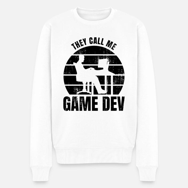 Game Developer - Men's Premium Organic Jumper - white