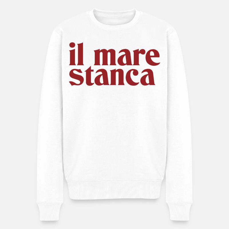 Das müde Meer - Männer Premium Bio Pullover - Weiß