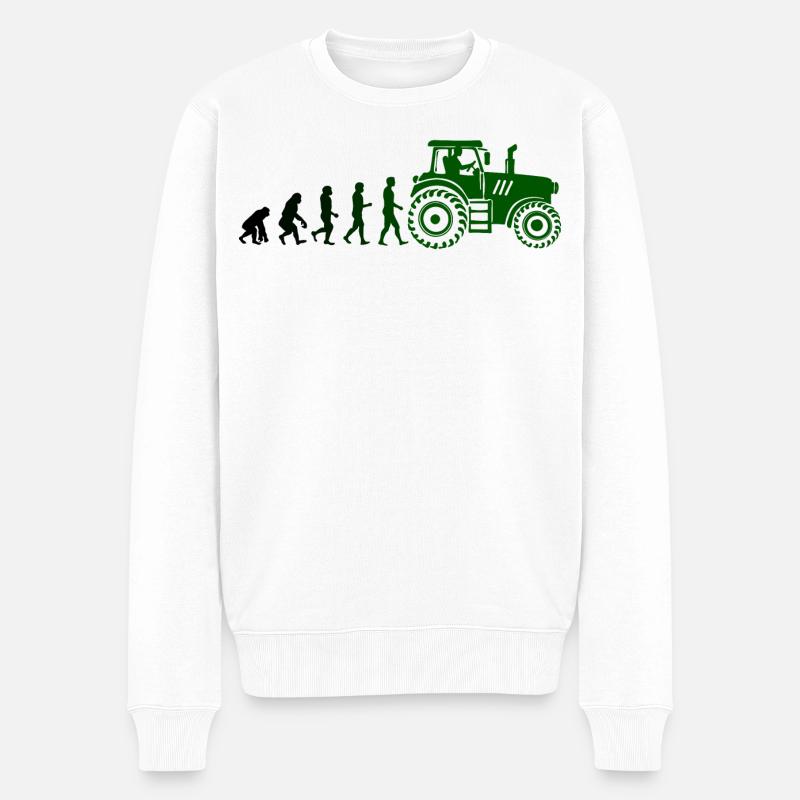 Véhicule utilitaire Farmer Evolution Véhicule Tracteur - Pull Premium bio Homme - blanc