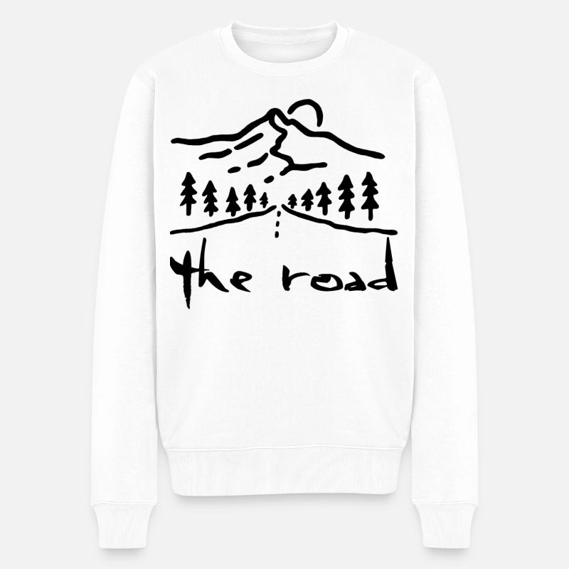 Die Schwarze Straße - Männer Premium Bio Pullover - Weiß
