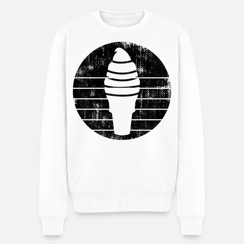 Eistüte - Männer Premium Bio Pullover - Weiß