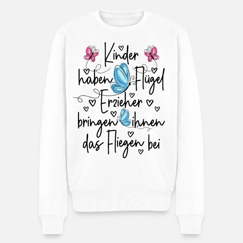 Erzieher - Männer Premium Bio Pullover - Weiß