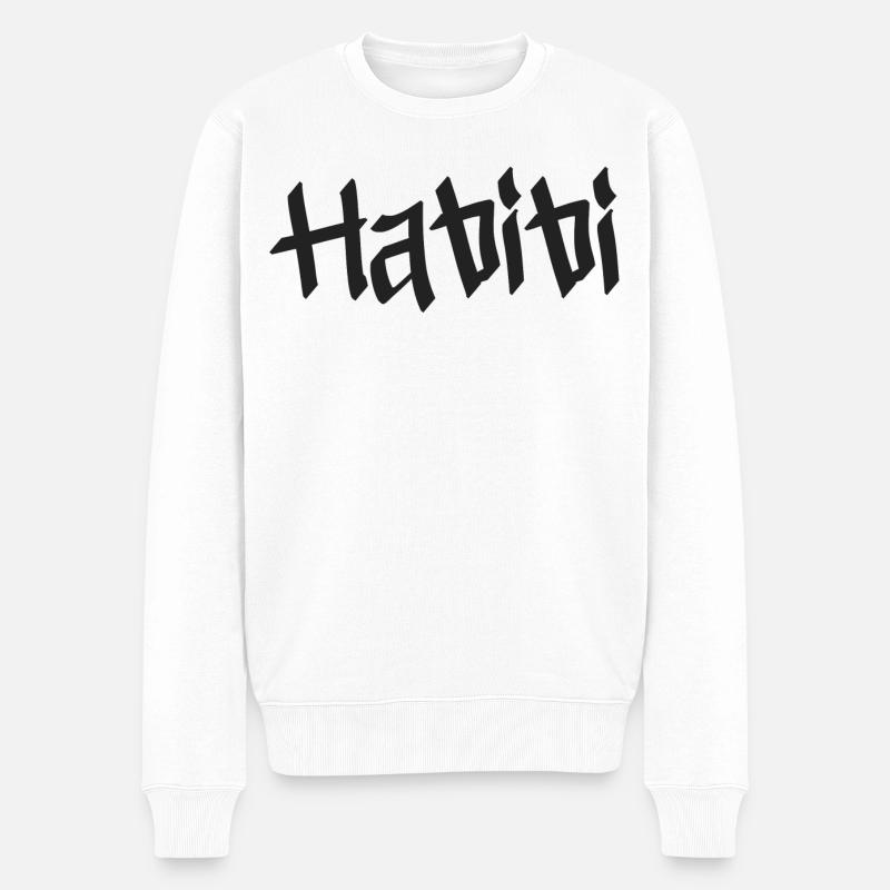 Habibi - Männer Premium Bio Pullover - Weiß