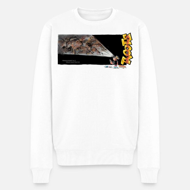 Roots peinture rupestre - Pull Premium bio Homme - blanc