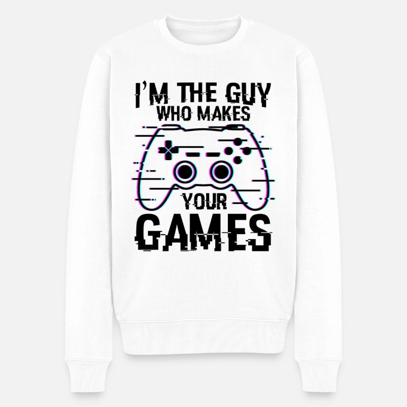 Devis du développeur de jeux - Pull Premium bio Homme - blanc