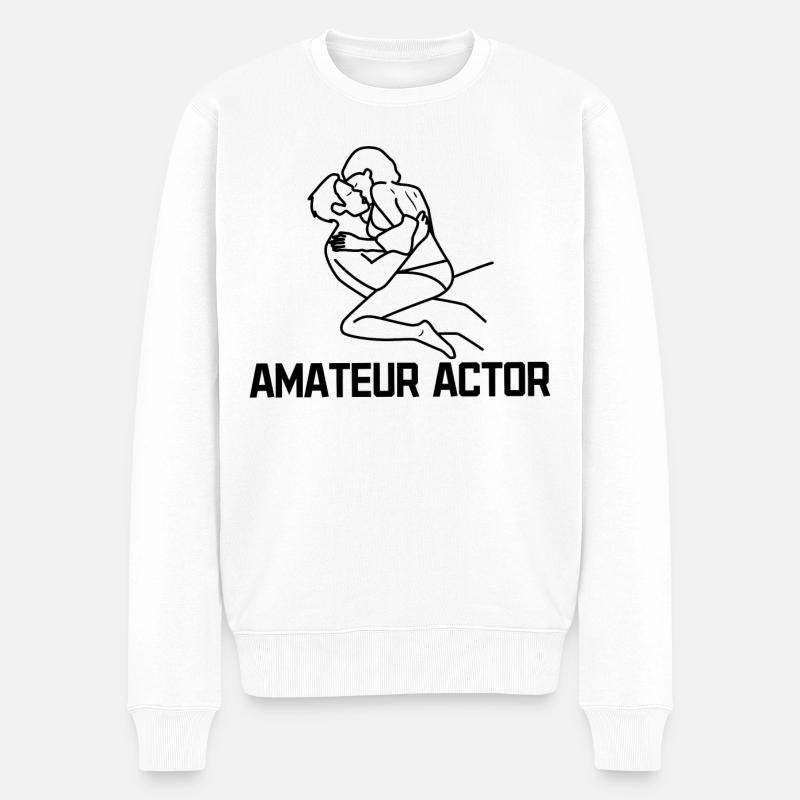 Regarder des films Déclaration Série d’acteurs - Pull Premium bio Homme - blanc