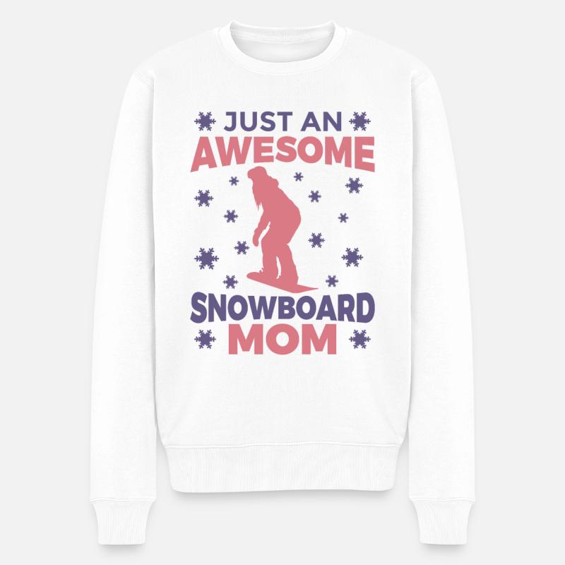 Maman de snowboard - Pull Premium bio Homme - blanc