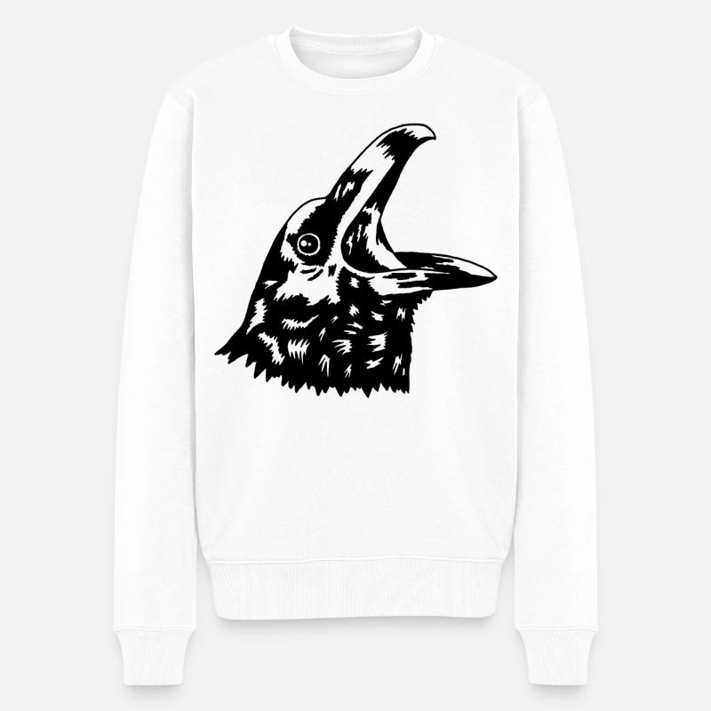 Corbeau - Pull Premium bio Homme - blanc