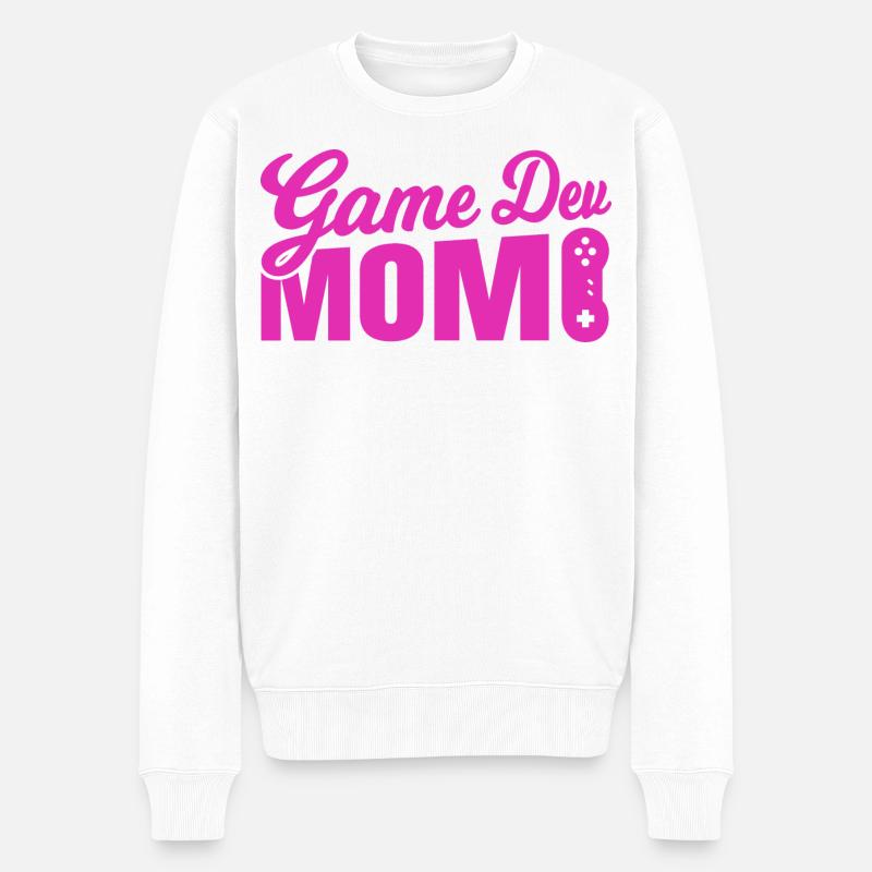 Spielentwickler Mutter - Männer Premium Bio Pullover - Weiß