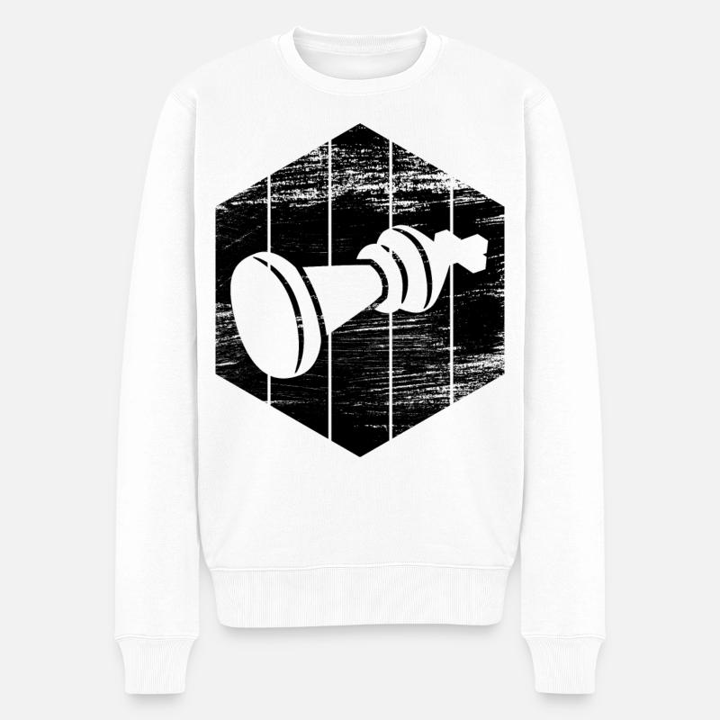 Schachfigur - Männer Premium Bio Pullover - Weiß