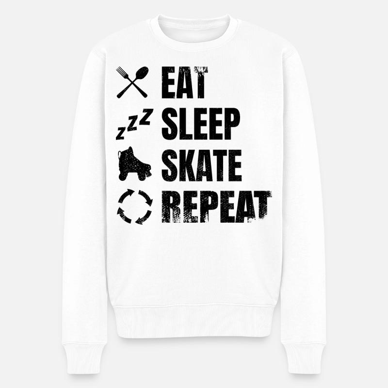 Routine de patinage à roulettes - Pull Premium bio Homme - blanc