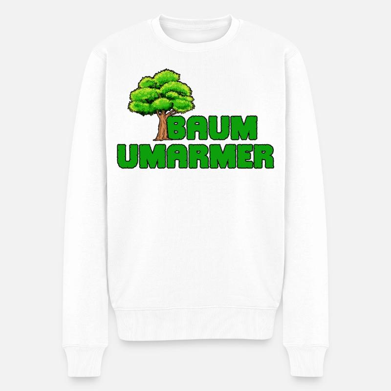 Umwelt Baum Mutter Natur Statement Naturschutz - Männer Premium Bio Pullover - Weiß