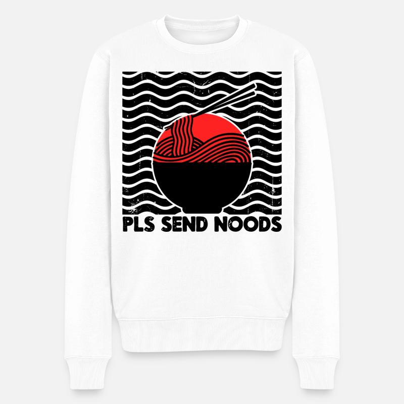 Manga Anime Statement Japanisch Fernost Ramen - Männer Premium Bio Pullover - Weiß