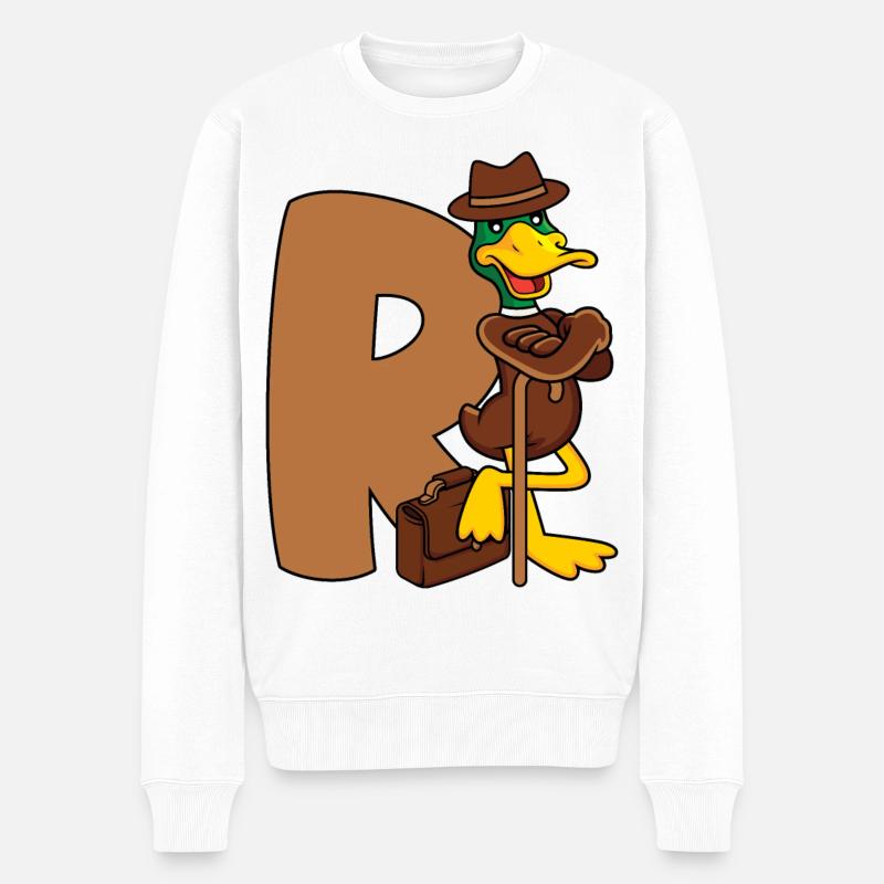 Rente - Männer Premium Bio Pullover - Weiß