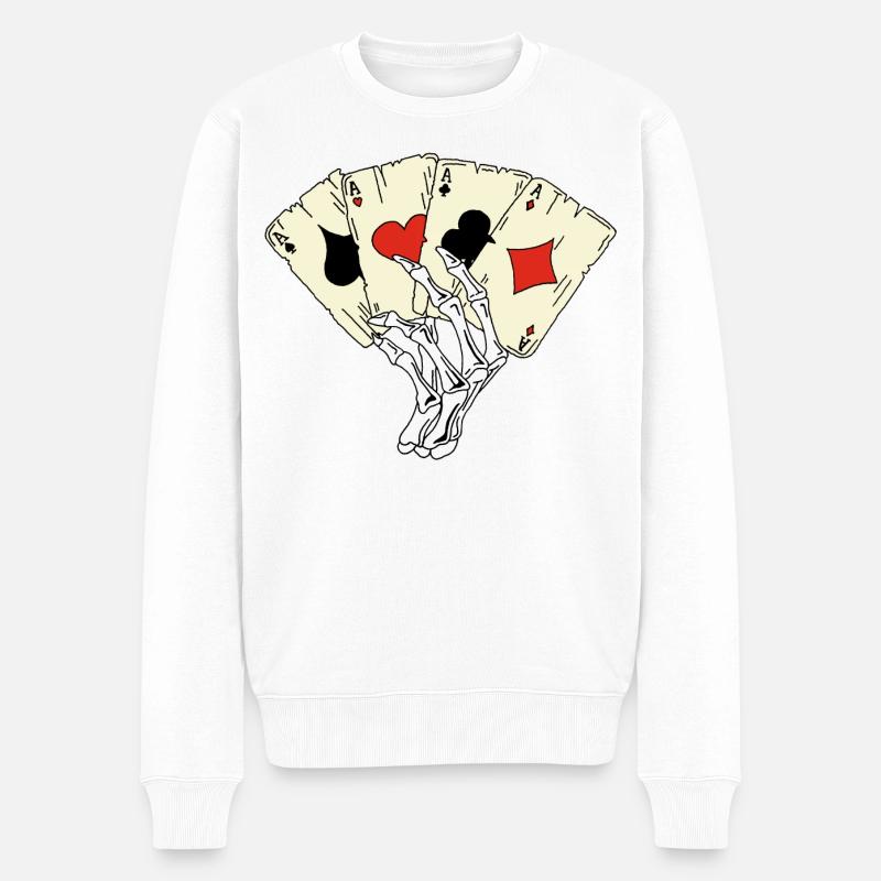 Tödliches Spiel - Männer Premium Bio Pullover - Weiß