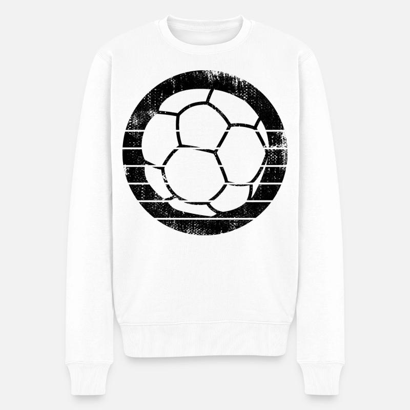 Handball Ball - Männer Premium Bio Pullover - Weiß