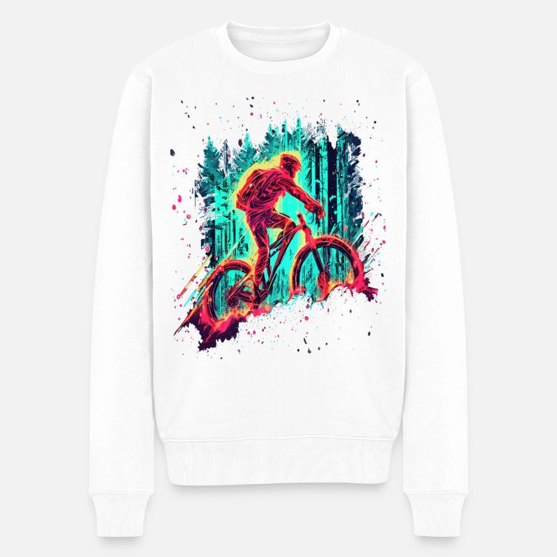 Mystique Mountain Biker Descente VTT - Pull Premium bio Homme - blanc