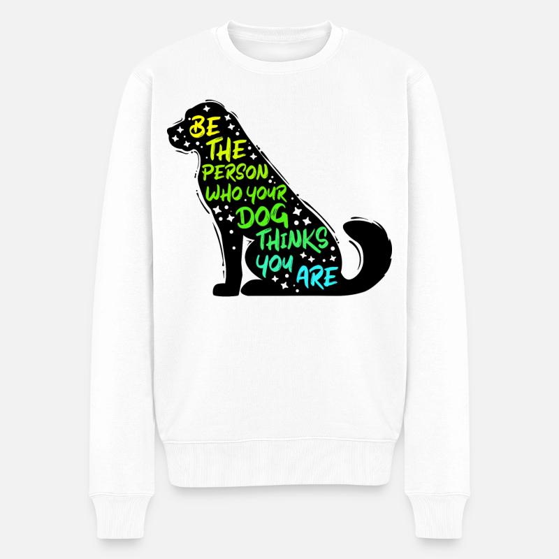 Haustiere Hund Statement Lieblingstier Kuscheltier - Männer Premium Bio Pullover - Weiß