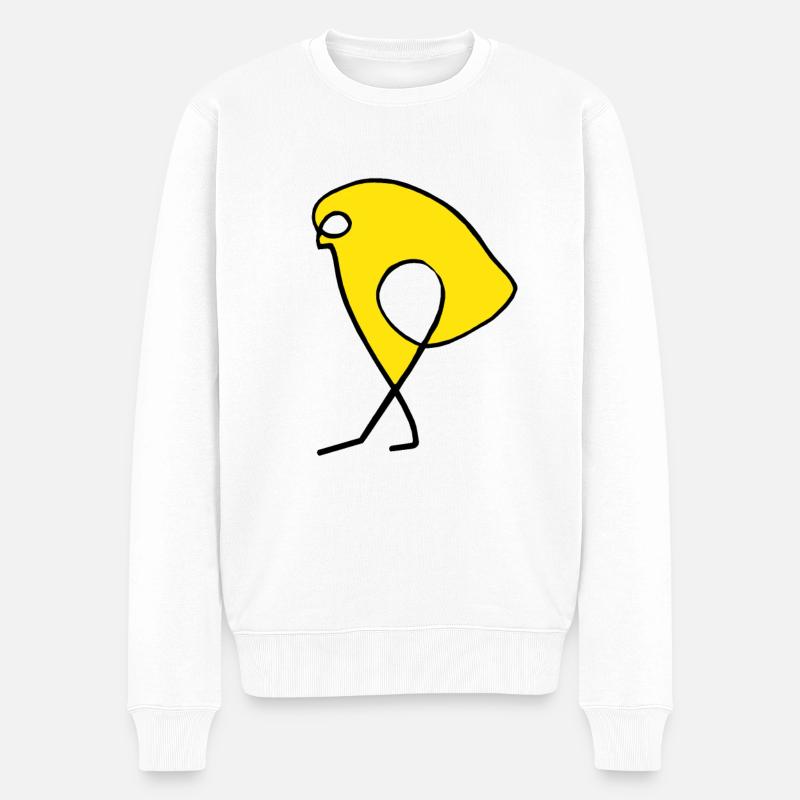 Spatz - Männer Premium Bio Pullover - Weiß