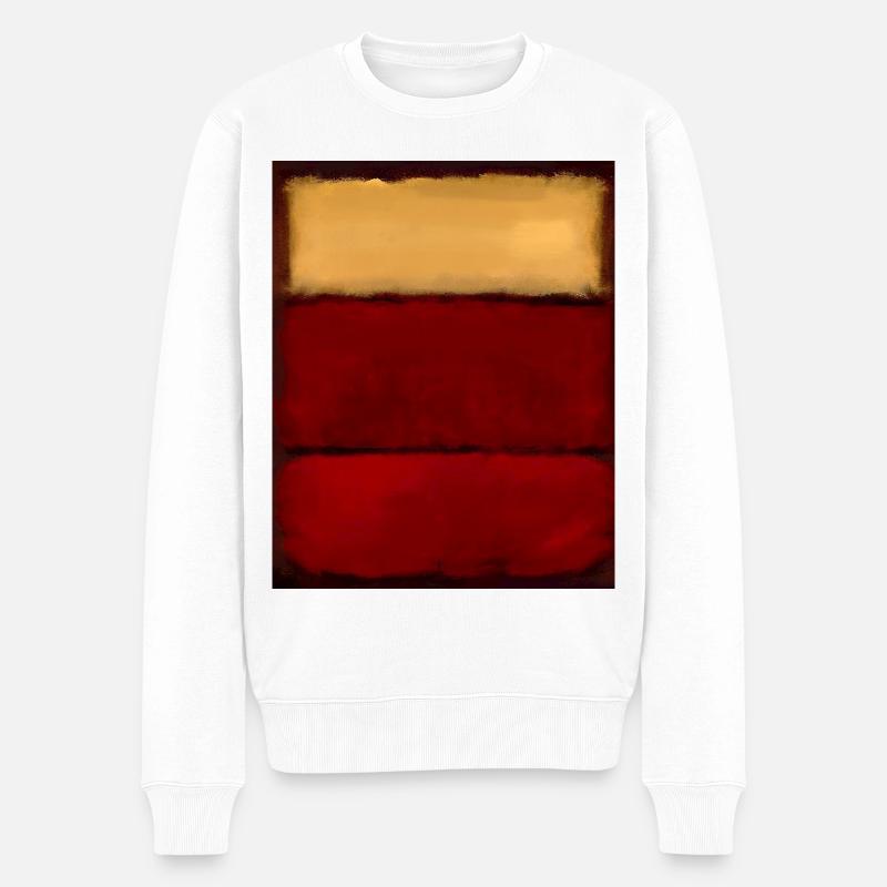 Rothko-Stil in digitalen Farben - Männer Premium Bio Pullover - Weiß