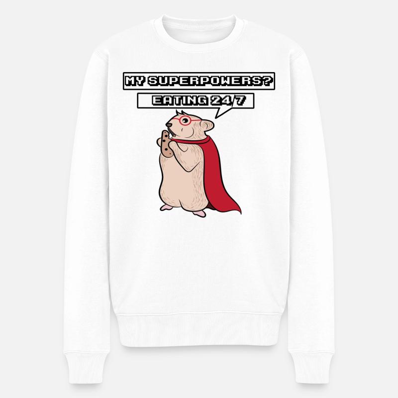 Haustiere Statement Ratte Schoßtier Tiere - Männer Premium Bio Pullover - Weiß